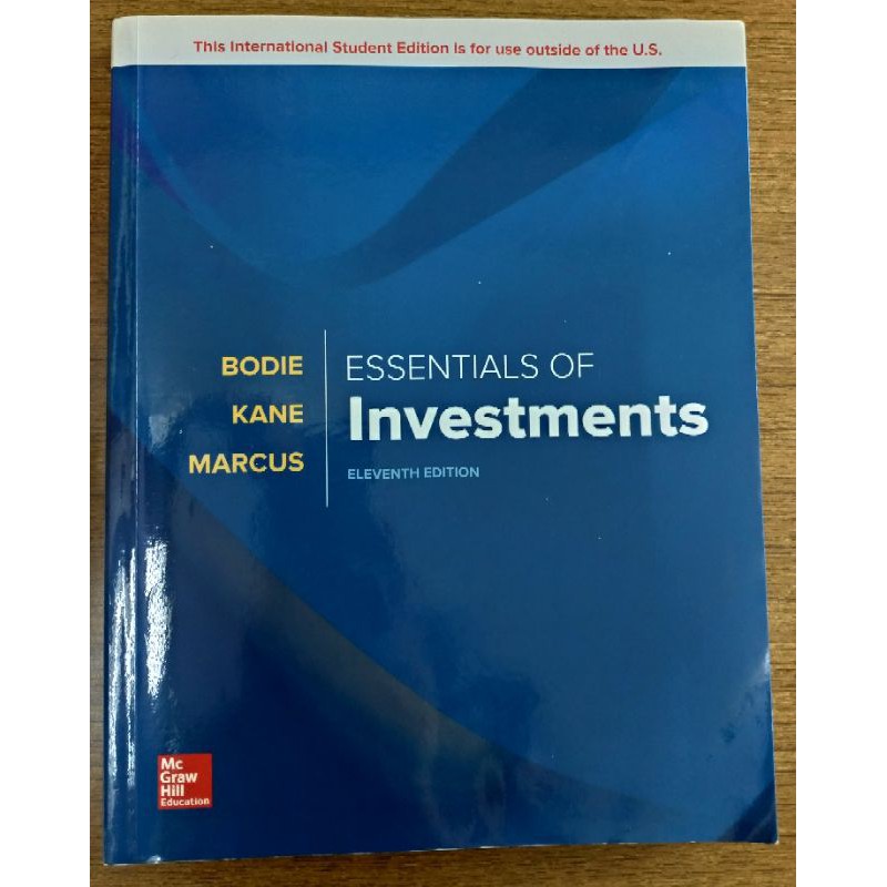 ESSENTIALS OF Investments (Eleventh Edition)