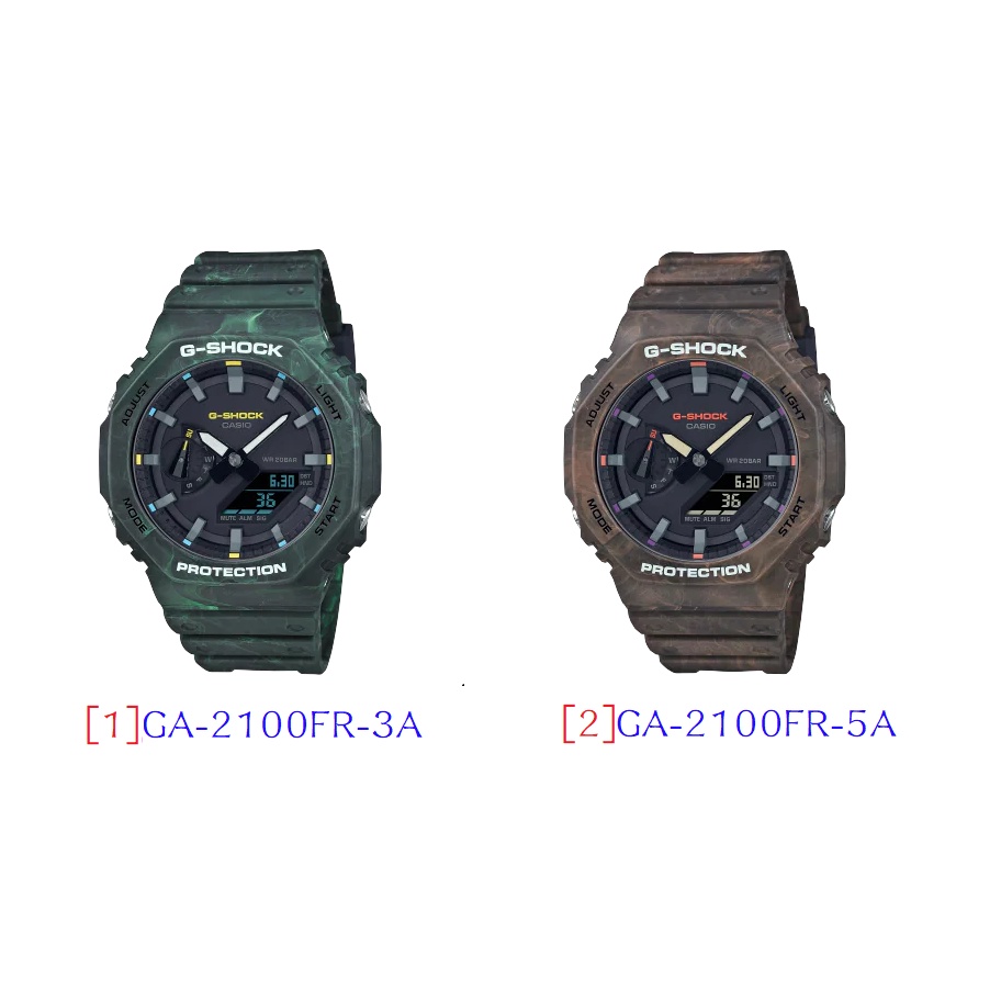 CASIO卡西歐G-SHOCK經典型號GA-2100八角的錶殼設計GA-2100FR  GA-2100FR-3A
