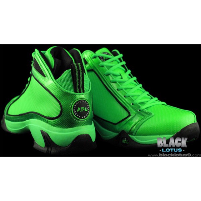 APL NBA禁穿 彈簧鞋 籃球鞋 concept 1 銀光綠 US10.5