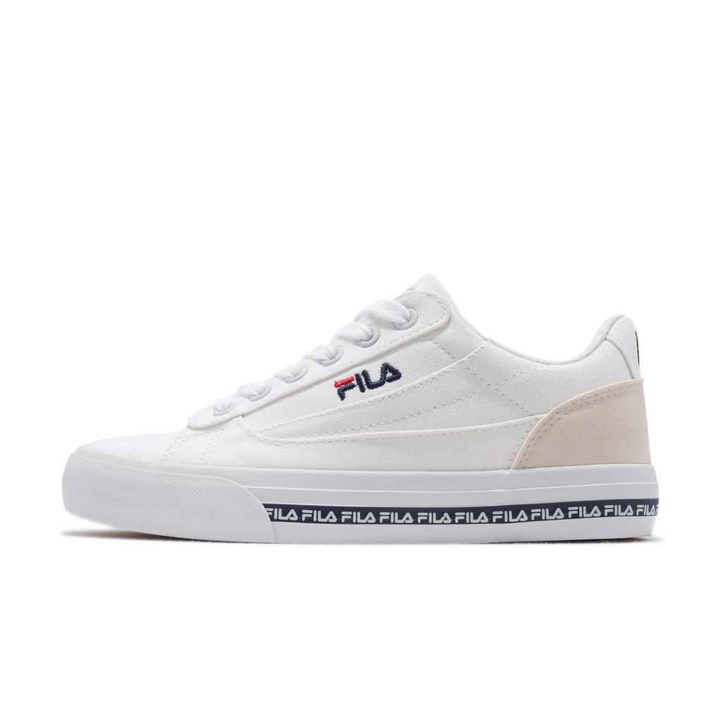 Fila 帆布鞋 Classic Kicks L 2.0 女鞋 白 米 基本款 休閒鞋【ACS】 5C932V123