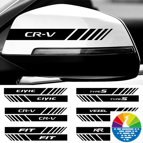 現貨 2pc 本田車貼 後照鏡裝飾FIT CR-Z、喜美、K20、 無限 本田思域 CRV UR-V Hrv HR-V、