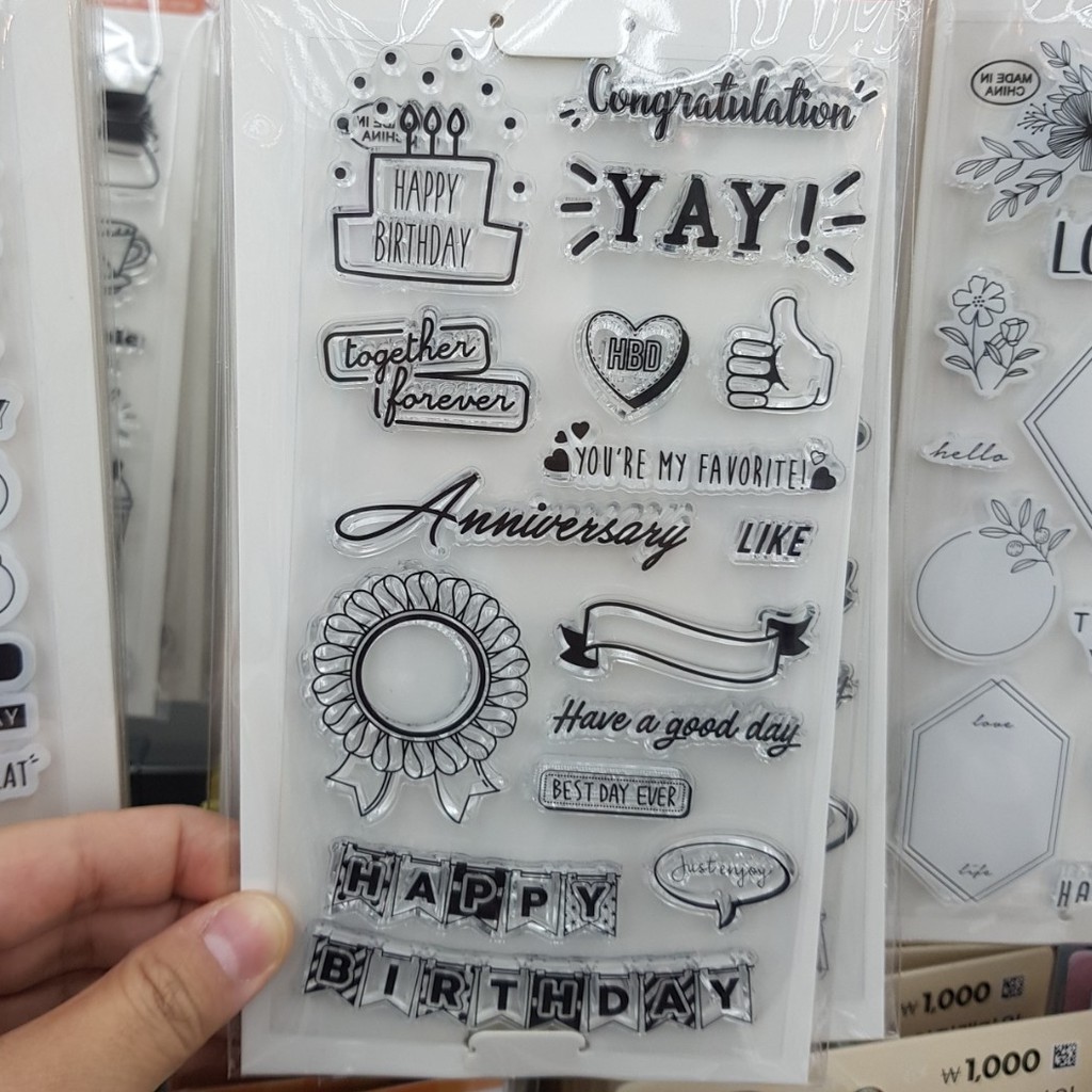 現貨 韓國代購 韓國大創daiso 印章透明印章水晶印章壓克力塊替換多用途美工美勞手作 蝦皮購物