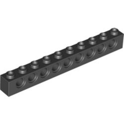 二手 LEGO 科技零件 2730 1x10 孔磚 黑色