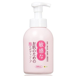 【JPGO】日本製 Clover 敏感肌可用 泡沫沐浴乳 500ml