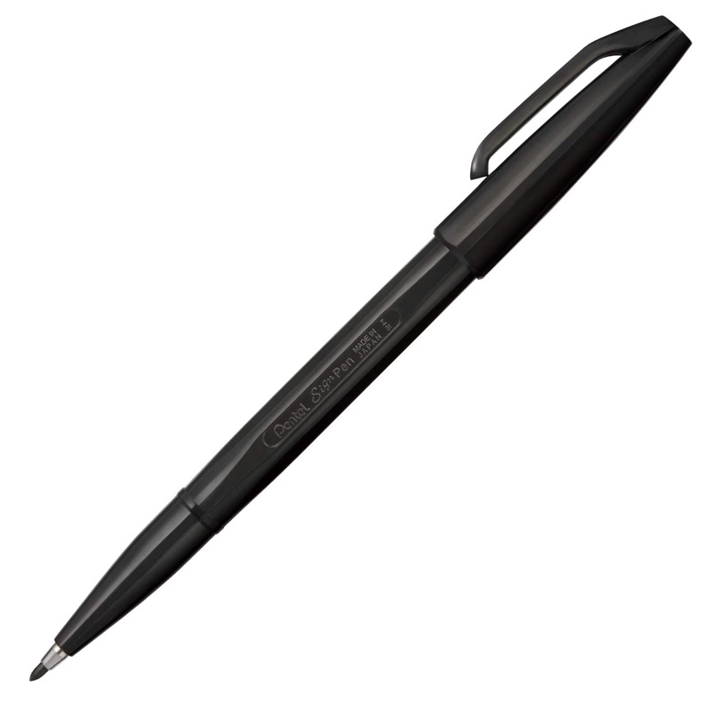 飛龍Pentel Arts Sign Pen 經典 NASA官方指定簽字筆 - 黑色_水性0.8mm (S520-AD)