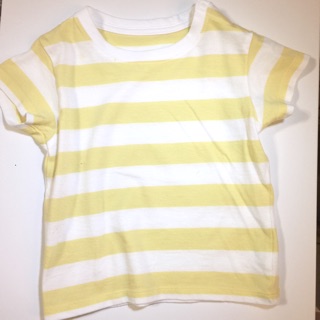 Uniqlo baby 黃條紋 短袖t恤