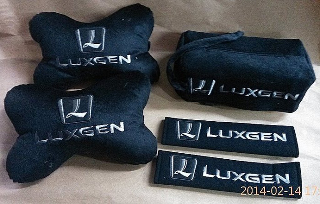 💯PRO❌納智捷luxgen~安全帶護套┼護頸頭枕┼掛式面紙盒套 套裝五件組