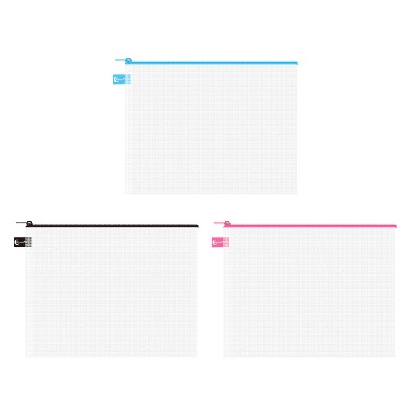 A4 / A5 / A6 / 100K 拉鍊收納袋 網狀收納袋 萬用拉鍊收納袋 【久大文具】0168
