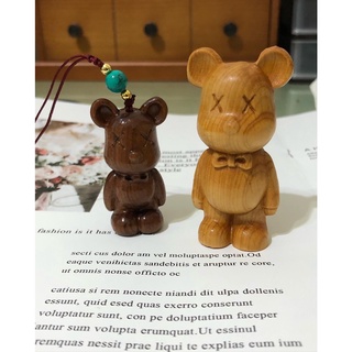 左花梨木&右崖柏木🐻吊飾及擺件(兩件組)