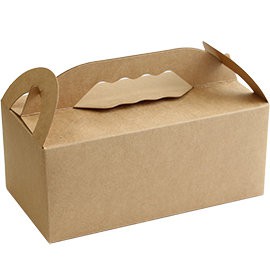 ☆╮Jessice 雜貨小鋪╭☆食品 包裝 提盒 無印 牛皮 中 野餐盒 手提盒 10個入$145