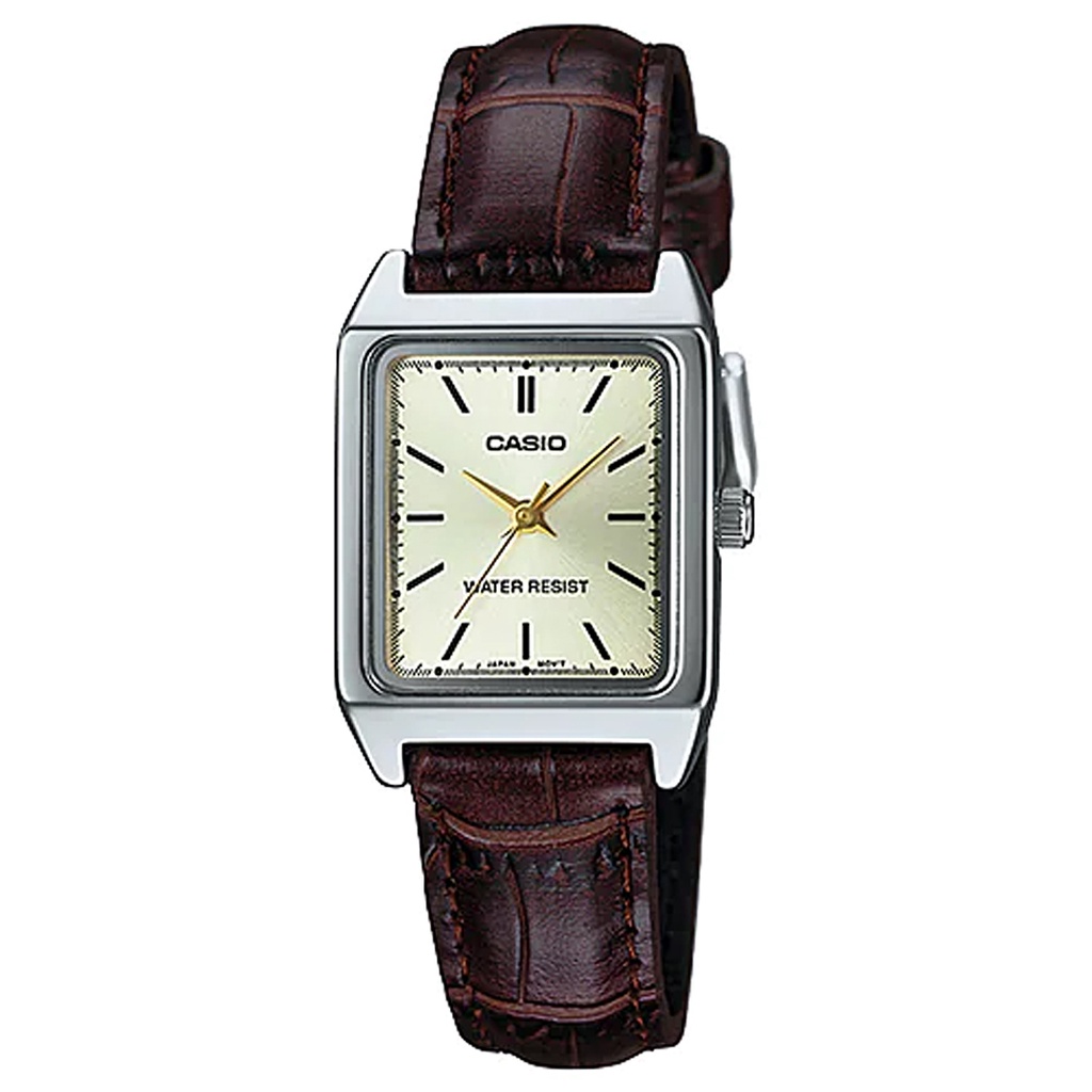 【高雄時光鐘錶公司】CASIO 卡西歐 LTP-V007L-9EUDF 方形簡約風指針皮帶腕錶 手錶女錶皮帶錶 復古錶