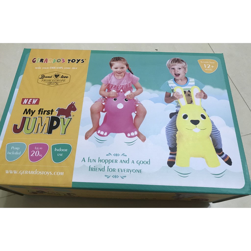 (sense0425)全新 跳跳馬 GERARDO'S TOYS My first JUMPY GT69333 綠黃色兔