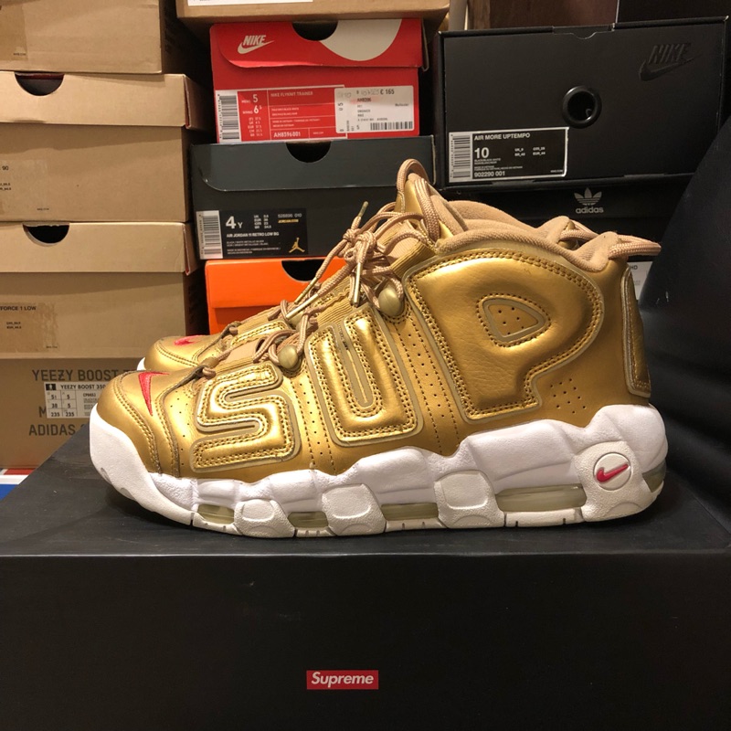 Nike Air More uptempo x Supreme 金 大Air