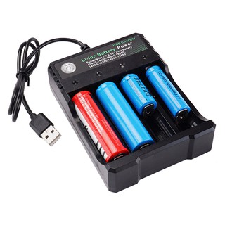 四格鋰電池USB充電器 18650鋰電池充電線 旅充手電筒充電器 可轉接隨身型充電組 贈品禮品 A4395