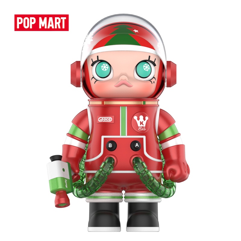 POPMART泡泡瑪特 MEGA 珍藏系列 400 % SPACE MOLLY聖誕手辦盲盒玩具創意禮物