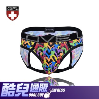 美國 ANDREW CHRISTIAN 心型塗鴉赤裸囊袋低腰後空褲 GRAFFITI HEART TWIST JOCK