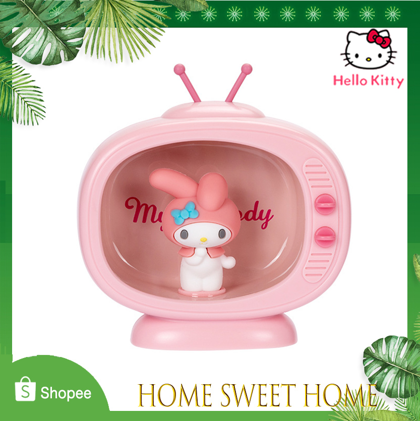 Hello Kitty凱蒂貓電視機造型小夜燈正版授權 My Melody美樂蒂三麗鷗Sanrio