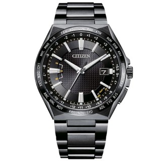 CITIZEN 星辰錶 CB0215-51E GENT'S 光動能電波鈦金屬腕錶 / 黑 42.5mm