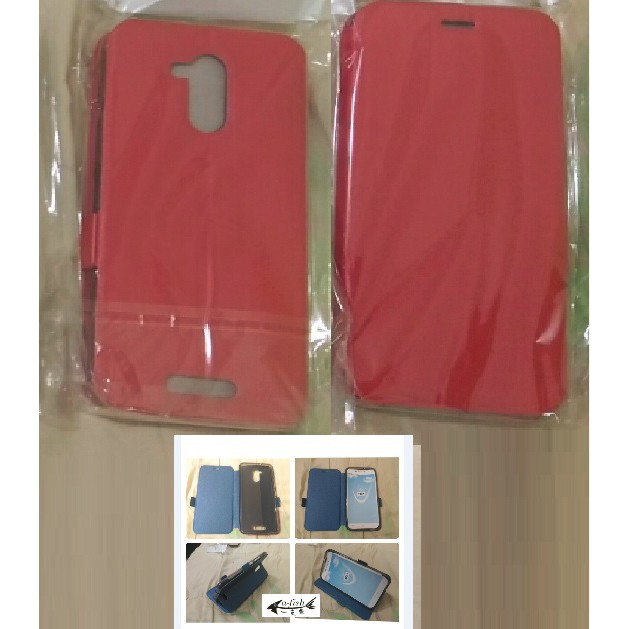 紅色磿砂紋 專用於  富可視 M5s 皮套 Infocus M5s 保護套 內為果凍套 紅色 可立式保護套 可加購保貼