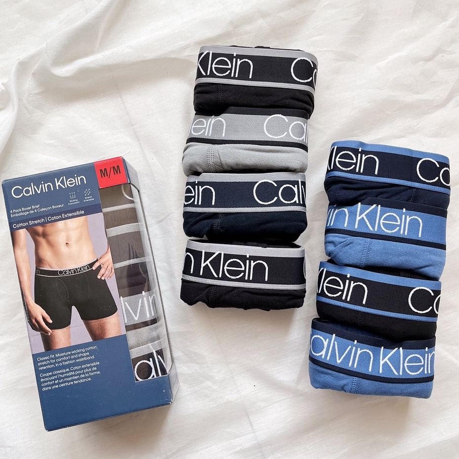 【衫庫】四件組合 Calvin Klein CK 男版 盒裝 棉質 四角內褲