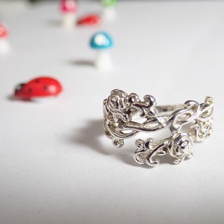 【比法一生】UZU戒指-純潔的玫瑰 純銀925手作飾品