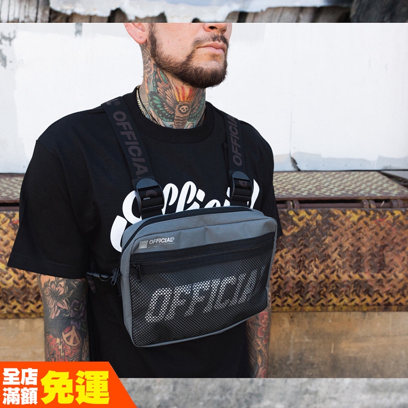 潮牌胸包情侣馬甲包胸包機能多功能腰包戰術胸包單肩小包帆布街頭工裝潮男女潮酷胸掛包ins字母印花技能戰術包