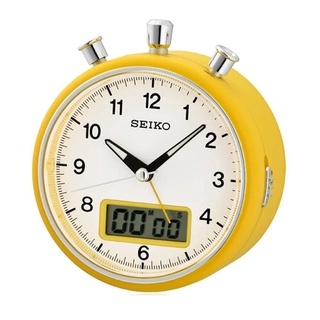 SEIKO鬧鐘 碼錶造型夜光計時 NV122