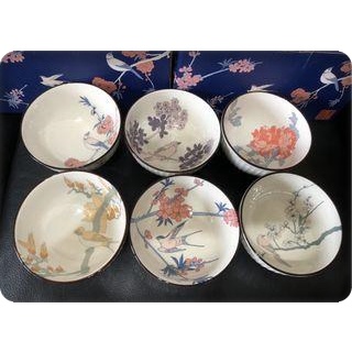 有2套!超強手!開發金紀念品故宮碗#開發金股東紀念品-彩繪花鳥碗（6入）組