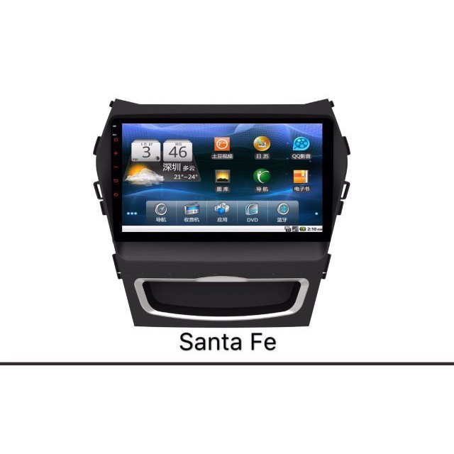 (柚子車舖) 現代 SANTA FE 10吋 安卓機含前行車紀錄器含倒車影像(套餐特價) 可到府安裝