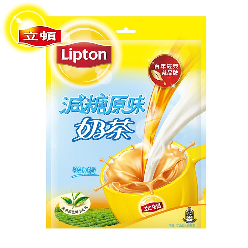 【立頓】減糖原味奶茶 17gX20入/包
