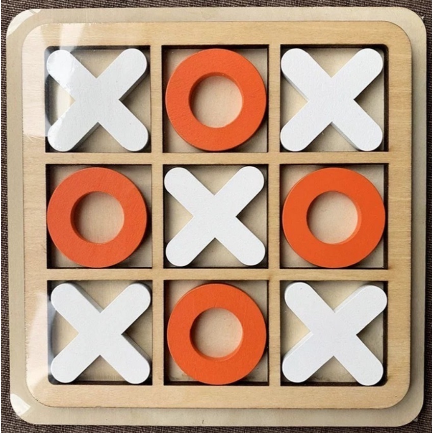 木製ox遊戲組 九宮格 益智遊戲 桌遊