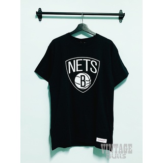 M&N Mitchell & Ness NBA 布魯克林 籃網隊 LOGO TEE L號