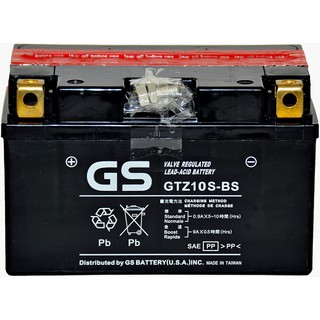 臺灣傑士(統力) GS GTZ10S-BS 10號電瓶 10號電池 機車電瓶 151mm X 88mm X 94mm
