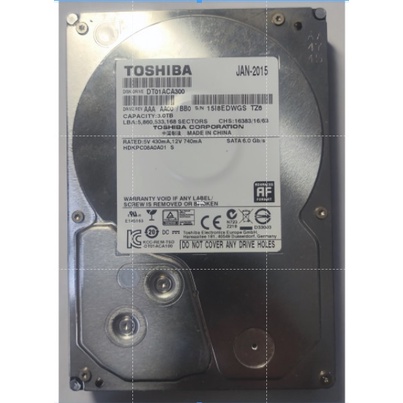 Toshiba【桌上型】3TB 3.5吋硬碟(DT01ACA300)