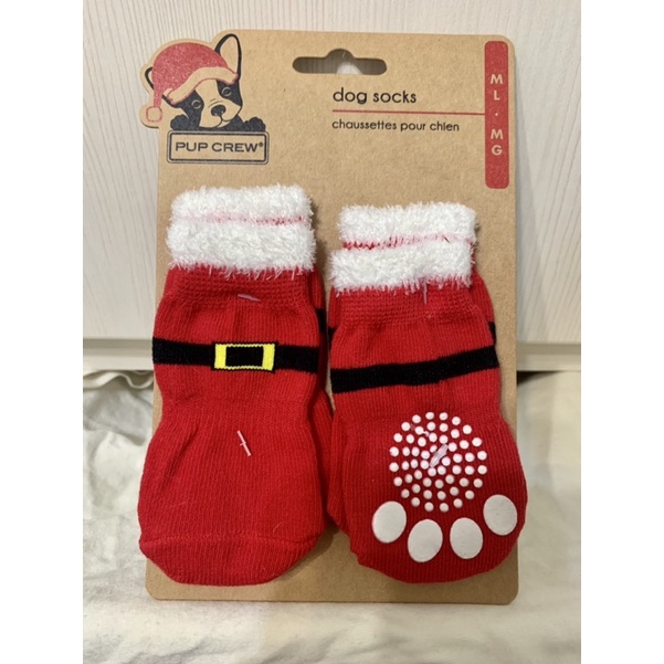 【美國代購 現貨】中大型犬聖誕節裝扮/聖誕老人止滑襪