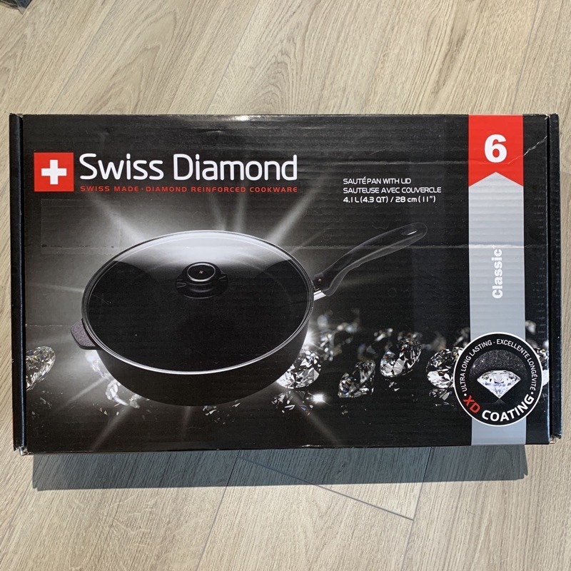 全新✨swisse diamond 瑞士🇨🇭鑽石鍋 28cm平底深煎鍋
