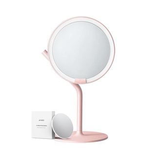 AMIRO Mate S系列LED高清日光化妝鏡 加贈5倍放大鏡 帳篷露營化妝好幫手明亮度可當夜燈 易拆卸充電式設計出