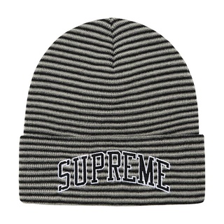 SUPREME FW21 RAINBOW STRIPE BEANIE 橫條 毛帽 針織帽 (BLACK 黑色) 化學原宿