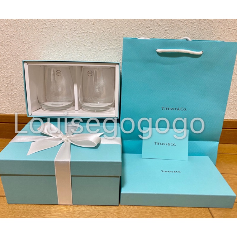 日本 Tiffany 蒂芙尼 德國製 水晶玻璃杯 酒杯 250ml*2 對杯 附禮盒 提袋 送禮