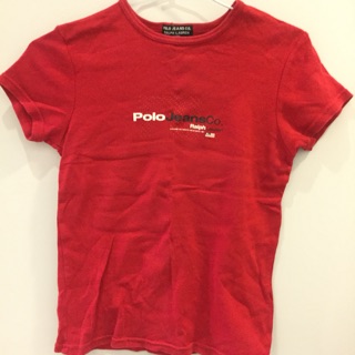 POLOJEANS CO RALPH LAUREN二手紅色短袖T恤