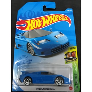 風火輪 hot wheels 94 布加迪 bugatti eb110 ss 山豬 藍色 普卡