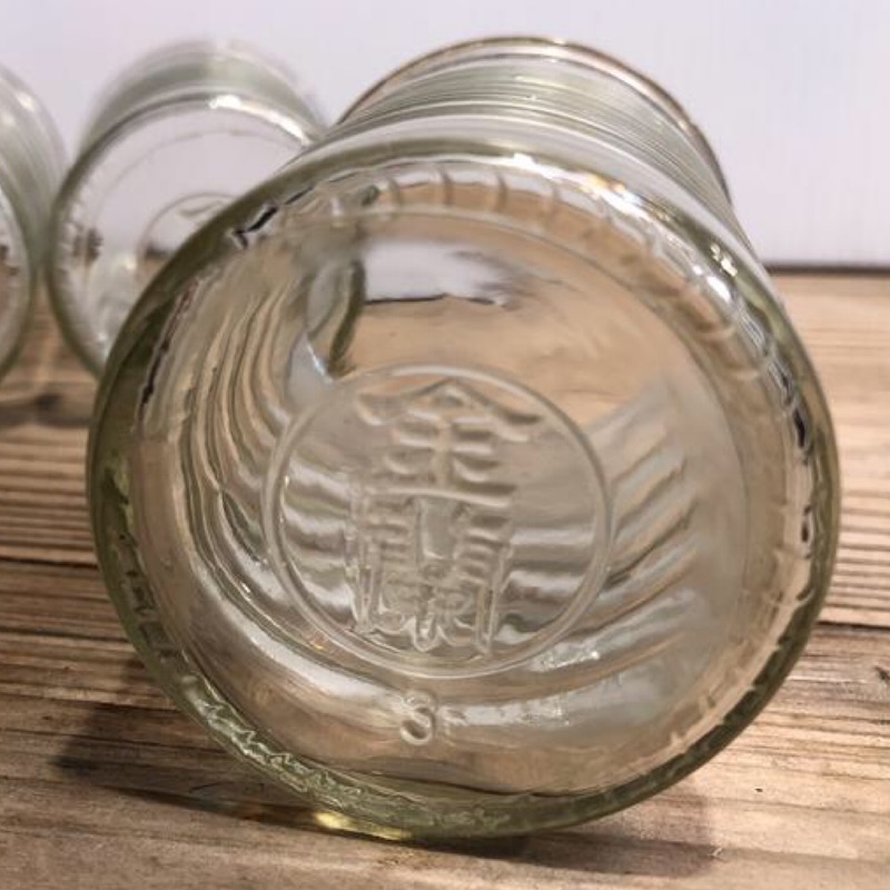 「企兒部社」金蘭醬油 浮字玻璃杯 三個杯子一組不拆賣 不含醬油瓶