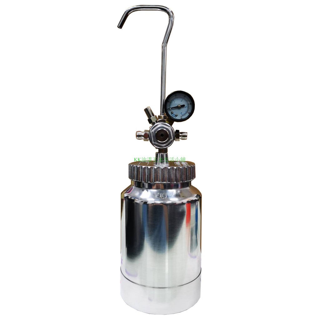 專業級 2公升壓力桶  可樂桶 小型送料桶 抽漆機 電動噴槍汽車烤漆壓力錶過濾器隔膜幫浦