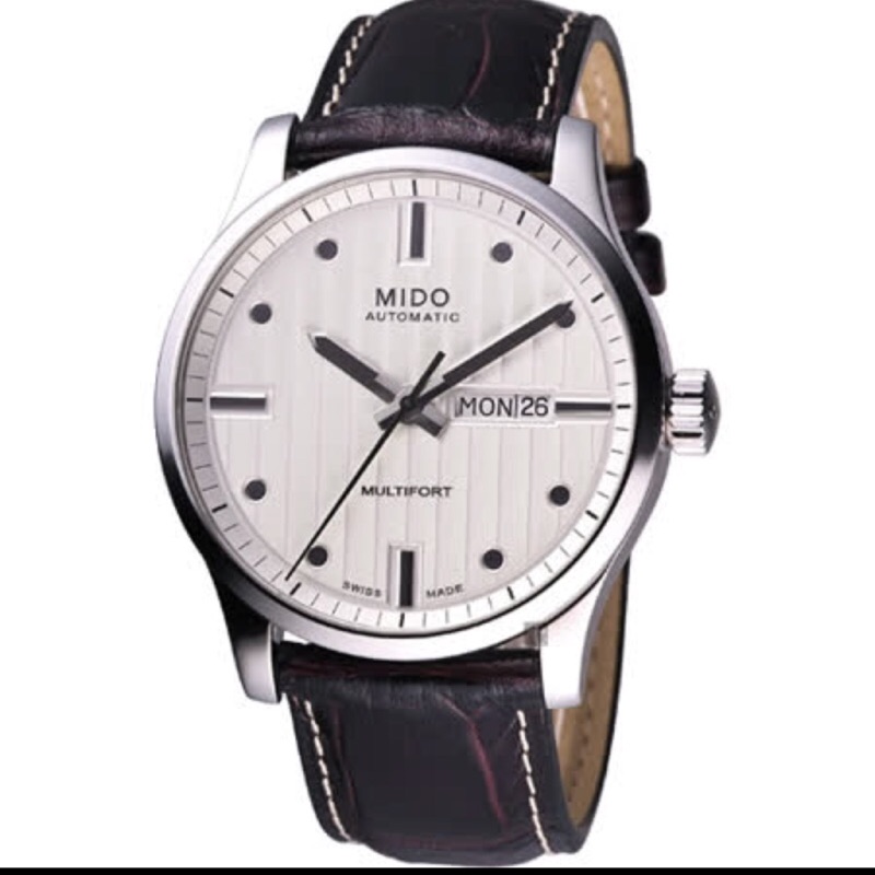 MIDO Multifort 先鋒系列經典機械腕錶-銀x咖啡/42mm