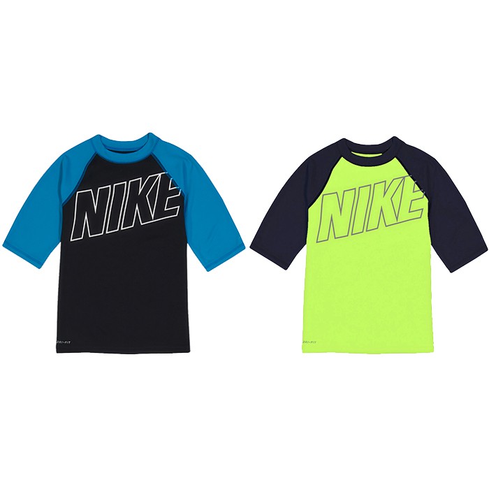 NIKE Rift 男孩短袖防曬衣 短袖上衣 T恤 抗UV UPF 40+ DRI-FIT NESS9725