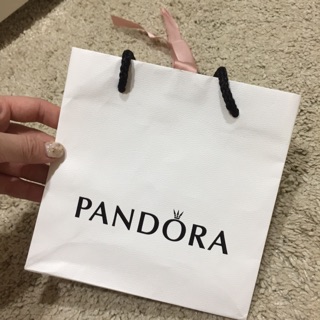 保證正品 Pandora紙袋 粉紅色緞帶 品牌紙袋 潘朵拉紙袋