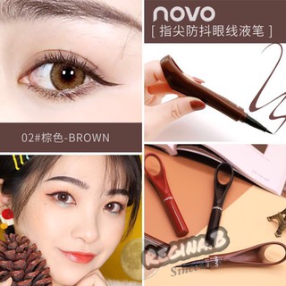 NOVO正品授權 防抖 新手 眼線筆 眼線液 防水 防暈 硬頭 初學者 眼線 棕色 黑色 紅色 輕巧指尖眼線液筆的