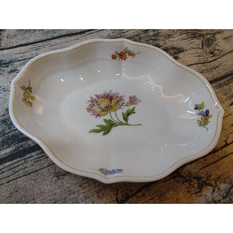 Vintage Meissen 德國麥森 瓷器/手繪 花卉 瓷盤