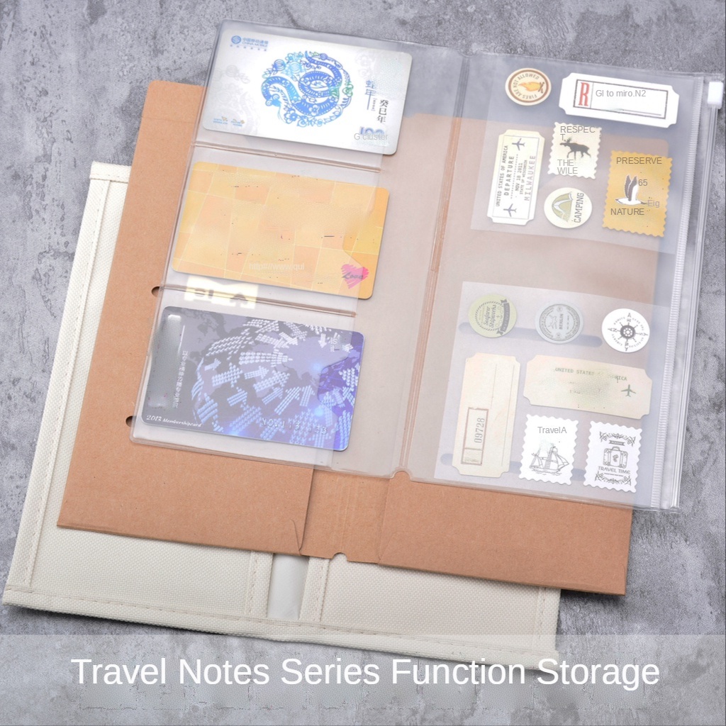 TN旅行手賬本內頁 PVC收納袋 牛津布收納袋 牛皮紙收納夾 拉鍊高檔收納袋 A5 標準型 隨身型 護照型