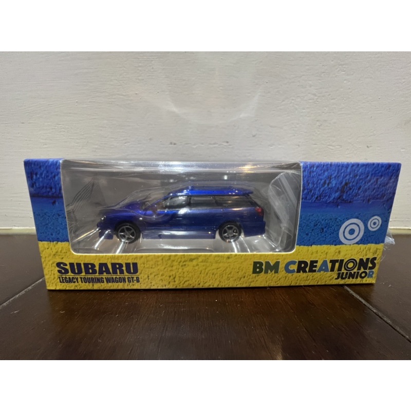 全新未拆BM CREATIONS Subaru Legacy Touring Wagon GT-R 1/64 藍色 模型